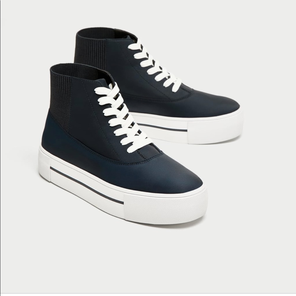 Zara Women’s High Top Platform Trainers NWT